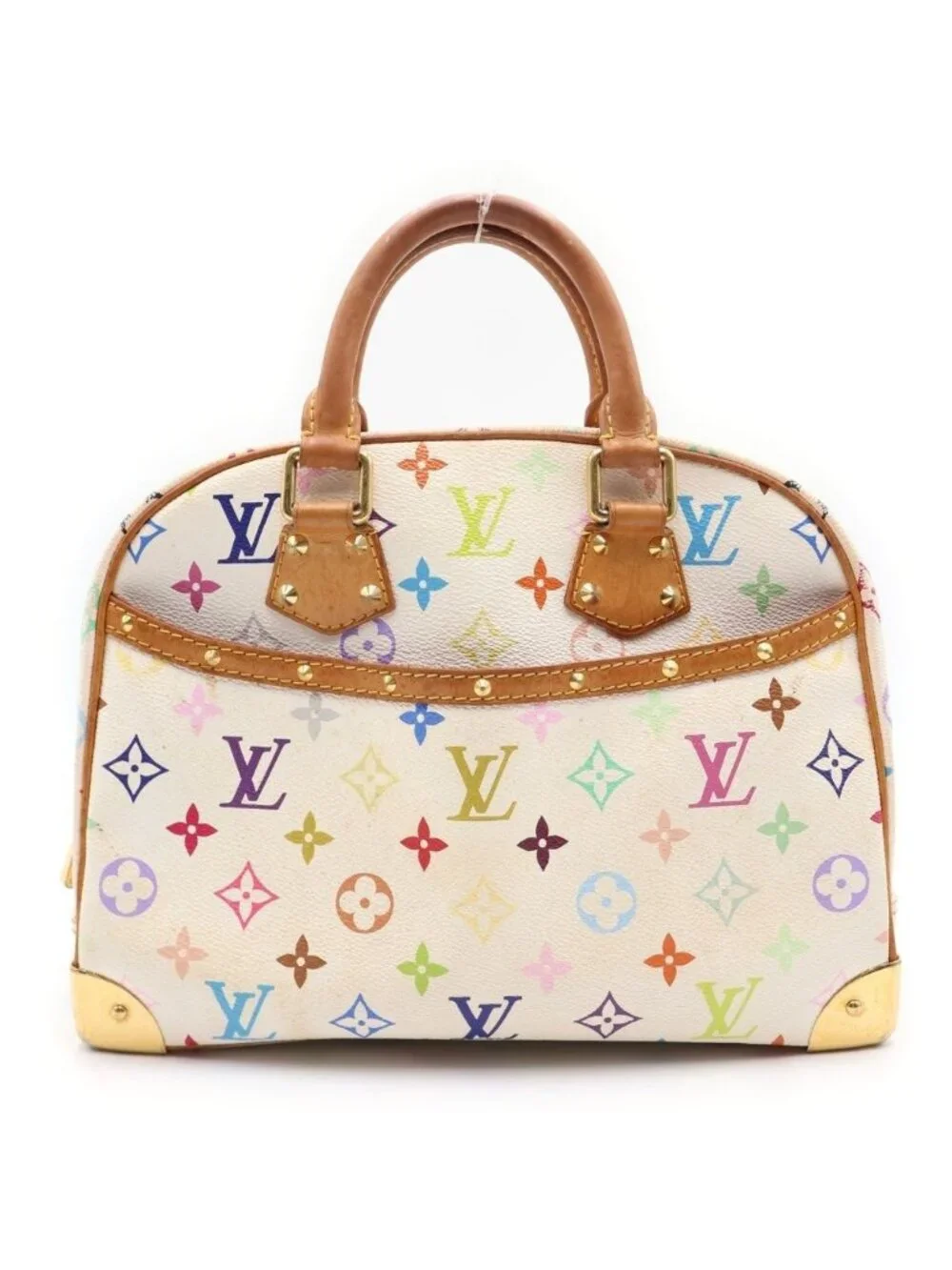 Louis Vuitton Tourville Blanc Monogram Multicolor Leather Handbag White